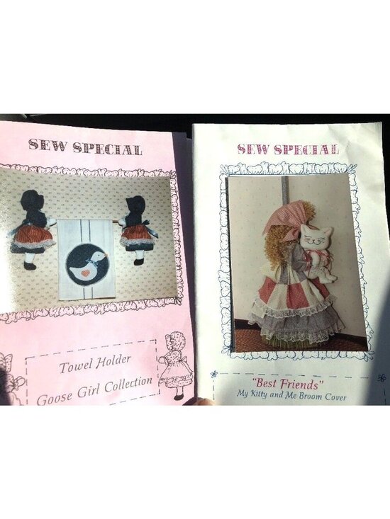 Original Designs by Judiann Other - Goose Girl Towel Holder Kitty Cat Broom Best Friends Cover Sew Special Pattern